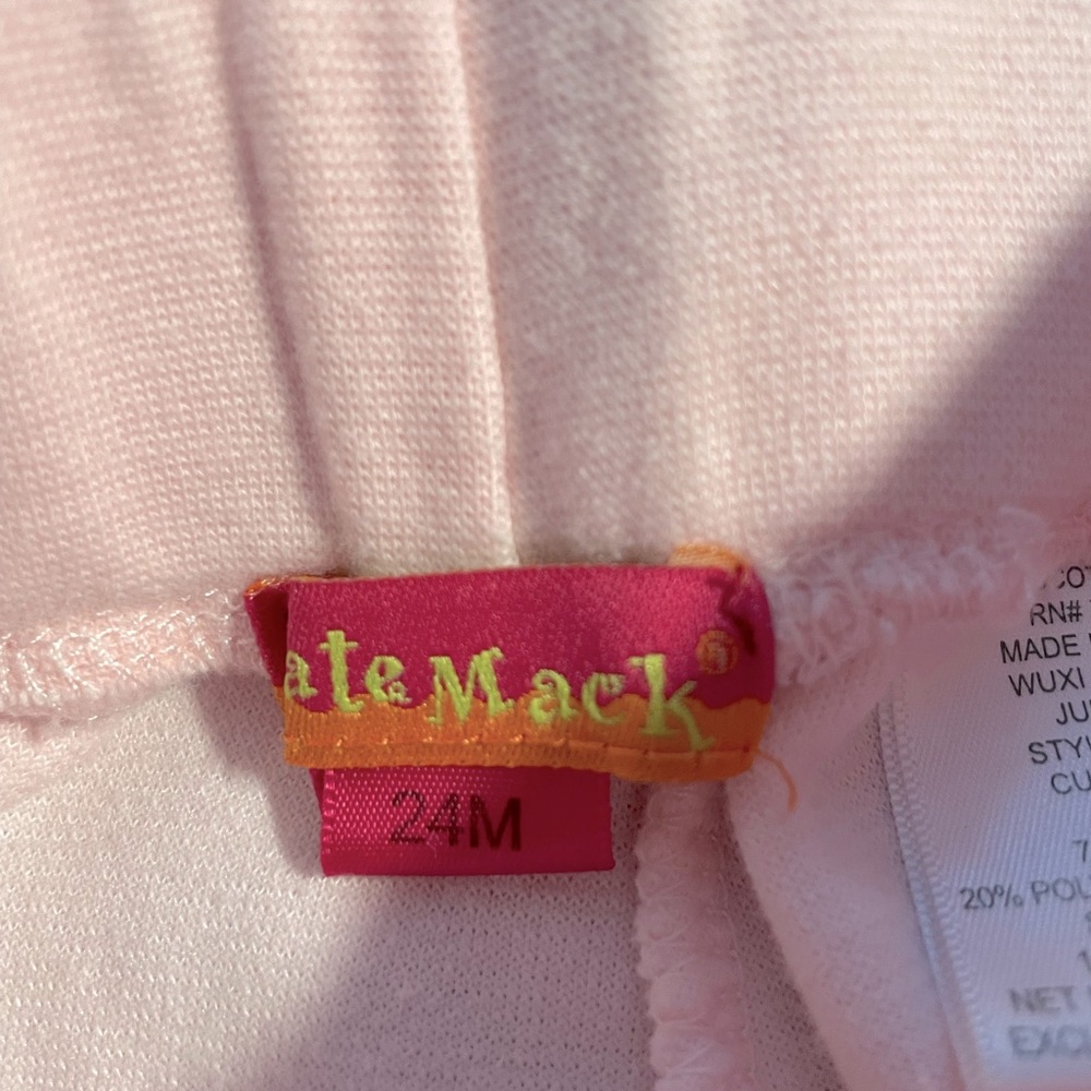 Kate Mack girls’ size 24 mos two-piece pink velour set (hoodie & pants) - Picture 7 of 7